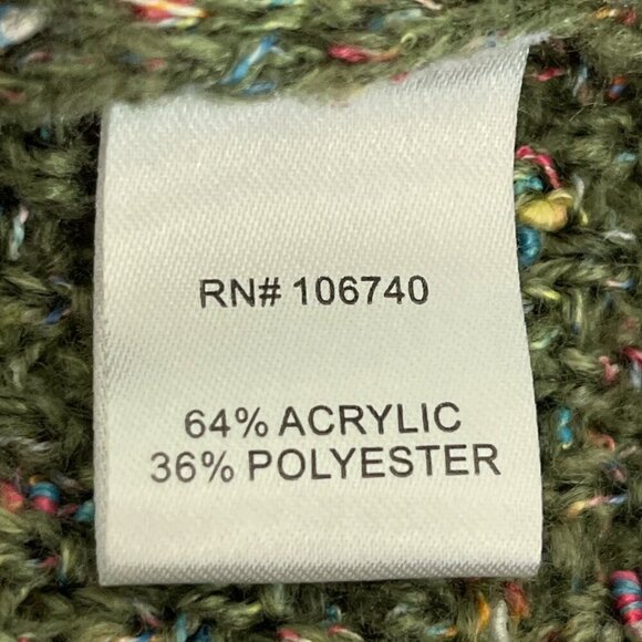 Serengeti Womens Sweater Size XL Green Rainbow Speckle Artsy Fall Earthy Boho - Picture 10 of 11